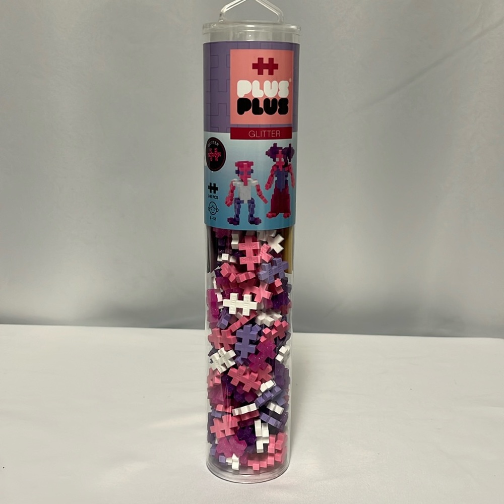 Plus-Plus Tube with 240-pcs, Color Mix Glitter